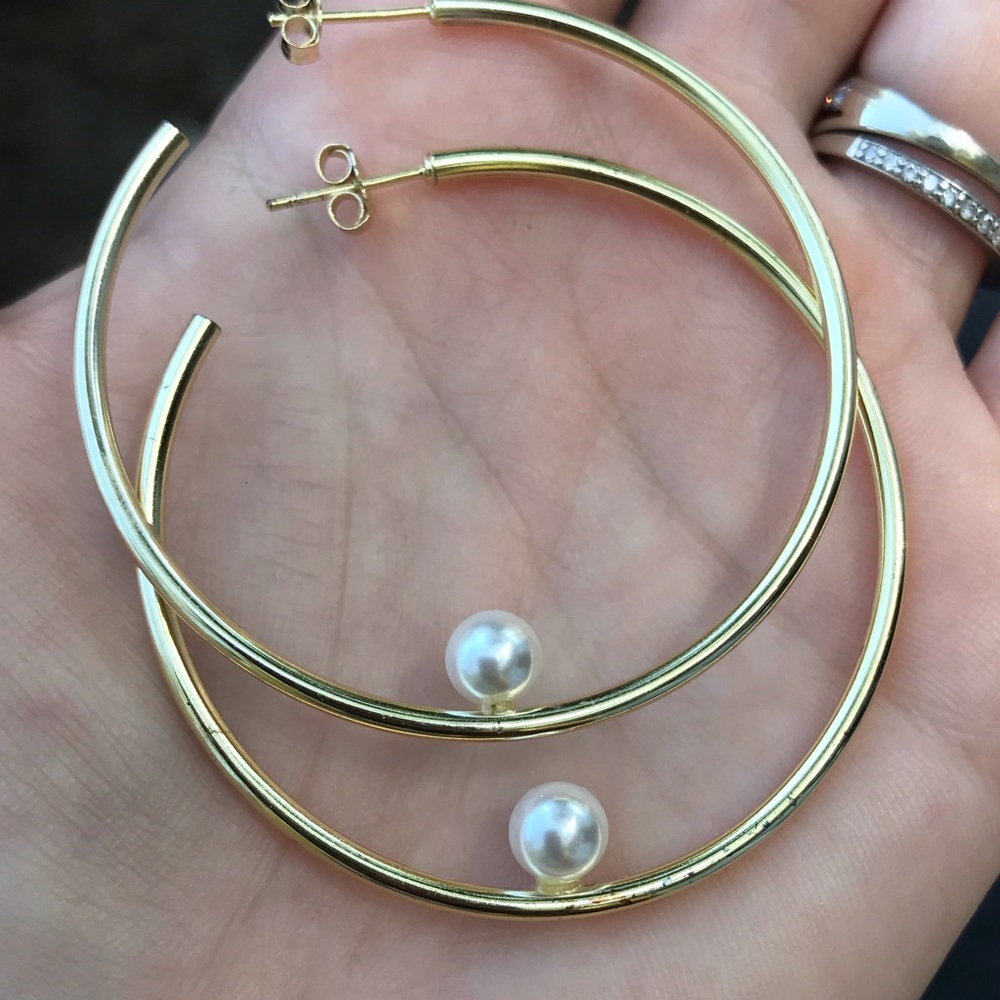 Xio Pearl Hoops
